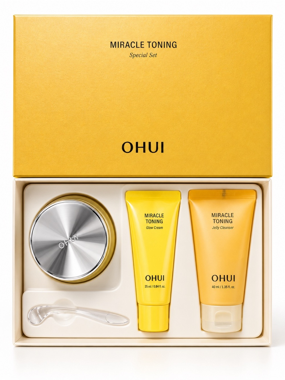 OHUI Miracle Toning Glow Cream Special Set 60ml 25ml Cleanser 40ml K-Beauty